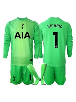 Tottenham Hotspur Guglielmo Vicario #1 Golmanski Dječji Domaci Dres kompleti 2025-26 Dugim Rukavima (+ kratke hlače)